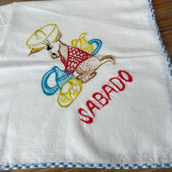 Kitchen Vintage Days Of The Week Spanish Dish Towels Poshmark